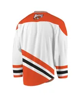 Men's White, Orange Buffalo Bandits Replica Jersey