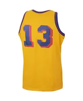 Men's Mitchell & Ness Wilt Chamberlain Gold San Francisco Warriors 1962-63 Hardwood Classics Swingman Jersey