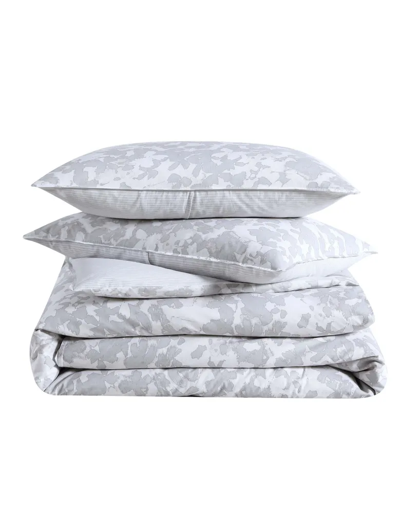 Kenneth Cole New York Merrion Cotton 3 Pc Duvet Cover Set, Full/Queen