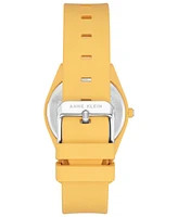 Anne Klein Women's Yellow Solar Ocean Work Plastic Metal Watch, 38.5mm