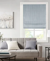 Madison Park Basketweave Room Darkening Cordless Roman Shade, Single Panel for Bedroom, Thermal Insulated Window Blind Treatment for Living Room, Widt
