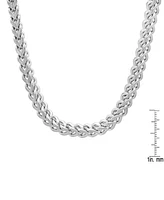 Steeltime Men's Stainless Steel Wheat Chain Necklace - Silver