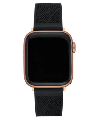 Anne Klein Women's Textured Silicone Band Compatible with 42/44/45/Ultra/Ultra 2 Apple Watch