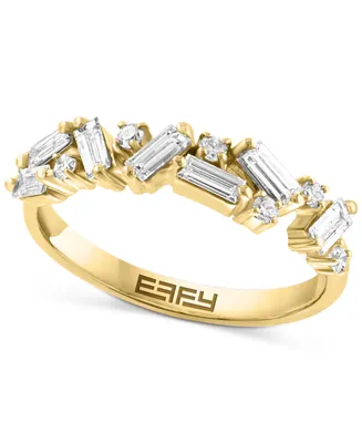 Effy Diamond Scattered Baguette Cluster Band (7/8 ct. t.w.) in 14k Gold