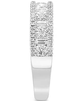 Effy Diamond Round & Baguette Band (3/4 ct. t.w.) in 14k White Gold