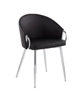 Lumisource Claire Contemporary Glam Chair - Silver