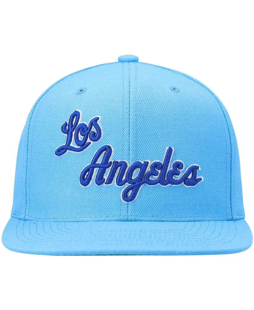 Men's Mitchell & Ness Powder Blue Los Angeles Lakers Hardwood Classics Team Ground 2.0 Snapback Hat