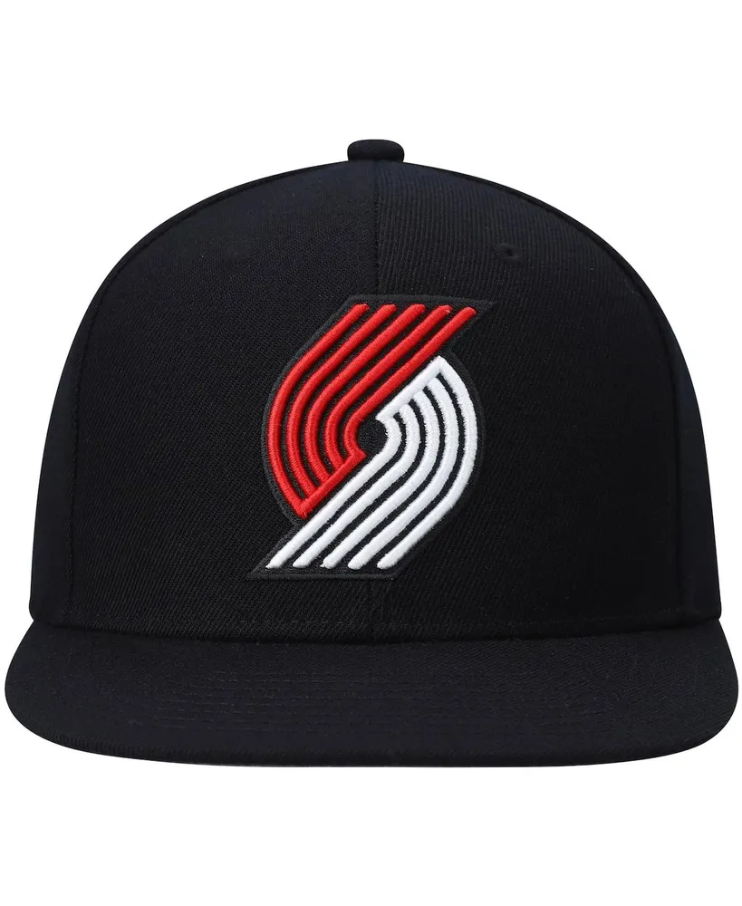 Men's Mitchell & Ness Black Portland Trail Blazers Ground 2.0 Snapback Hat