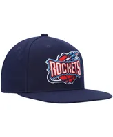 Men's Mitchell & Ness Navy Houston Rockets Hardwood Classics Team Ground 2.0 Snapback Hat