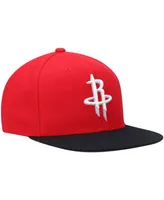 Men's Mitchell & Ness Red and Black Houston Rockets Team Two-Tone 2.0 Snapback Hat