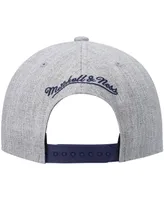 Men's Mitchell & Ness Heathered Gray Golden State Warriors Hardwood Classics Team 2.0 Snapback Hat