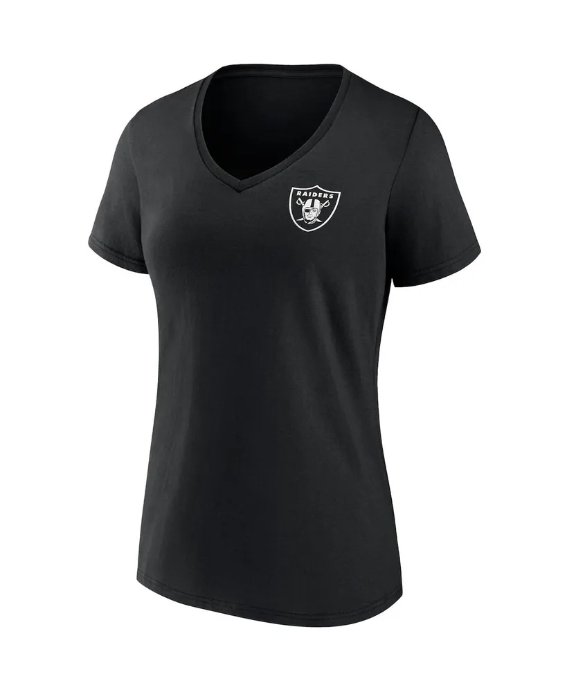 Women's Fanatics Black Las Vegas Raiders Team Mother's Day V-Neck T-shirt