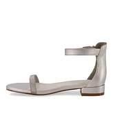 Kenneth Cole New York Big Girls Ankle Strap Sandals - Silver