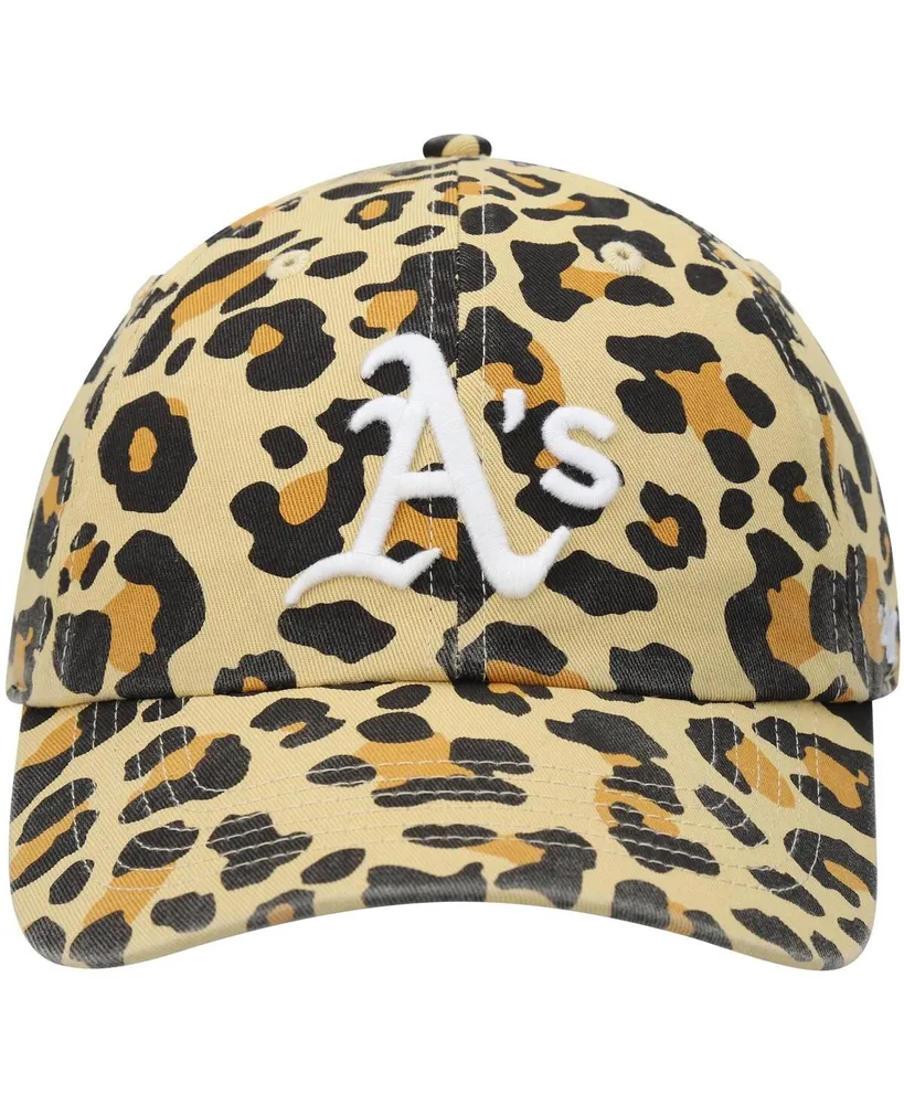 Women's '47 Oakland Athletics Tan Bagheera Cheetah Clean Up Adjustable Hat