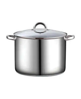 Cook N Home Stockpot with Lid, Basics Stainless Steel Soup Pot, 16-Quart