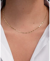 14k Gold Mirror Chain Necklace