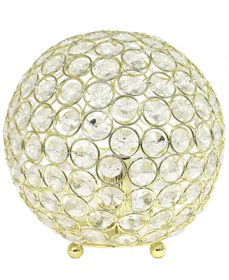 Elegant Designs Elipse 8" Crystal Ball Sequin Table Lamp