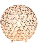 Elegant Designs Elipse 10" Crystal Ball Sequin Table Lamp