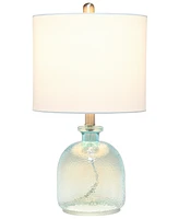 Lalia Home Clear Hammered Glass Jar Table Lamp