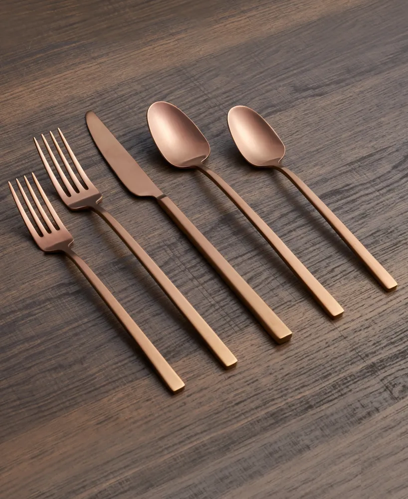 Cambridge Silversmiths Damaris Copper Satin Flatware Set, 20 Piece