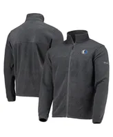 Men's Columbia Dallas Mavericks Heathered Charcoal Flanker Full-Zip Jacket