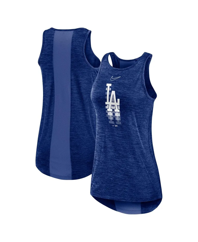 Women's Nike Royal Los Angeles Dodgers Logo Fade High Neck Performance Tank Top