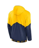 Men's Nike Gold, Navy Milwaukee Brewers Overview Half-Zip Hoodie Jacket
