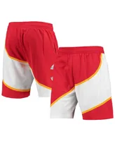 Men's Mitchell & Ness Red Atlanta Hawks 1986 Hardwood Classics 75th Anniversary Swingman Shorts