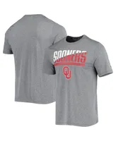 Men's Champion Gray Oklahoma Sooners Wordmark Slash T-shirt