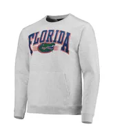Men's League Collegiate Wear Heathered Gray Florida Gators Upperclassman Pocket Pullover Sweatshirt