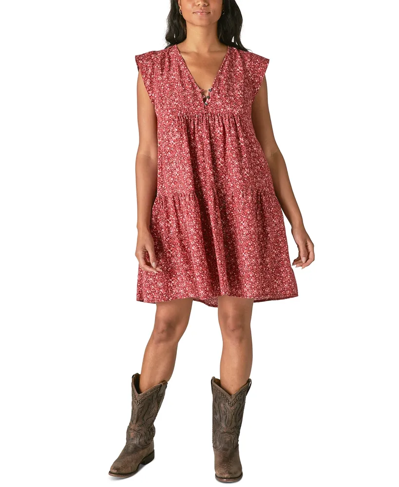 Lucky Brand Women's Floral-Print Mini Dress