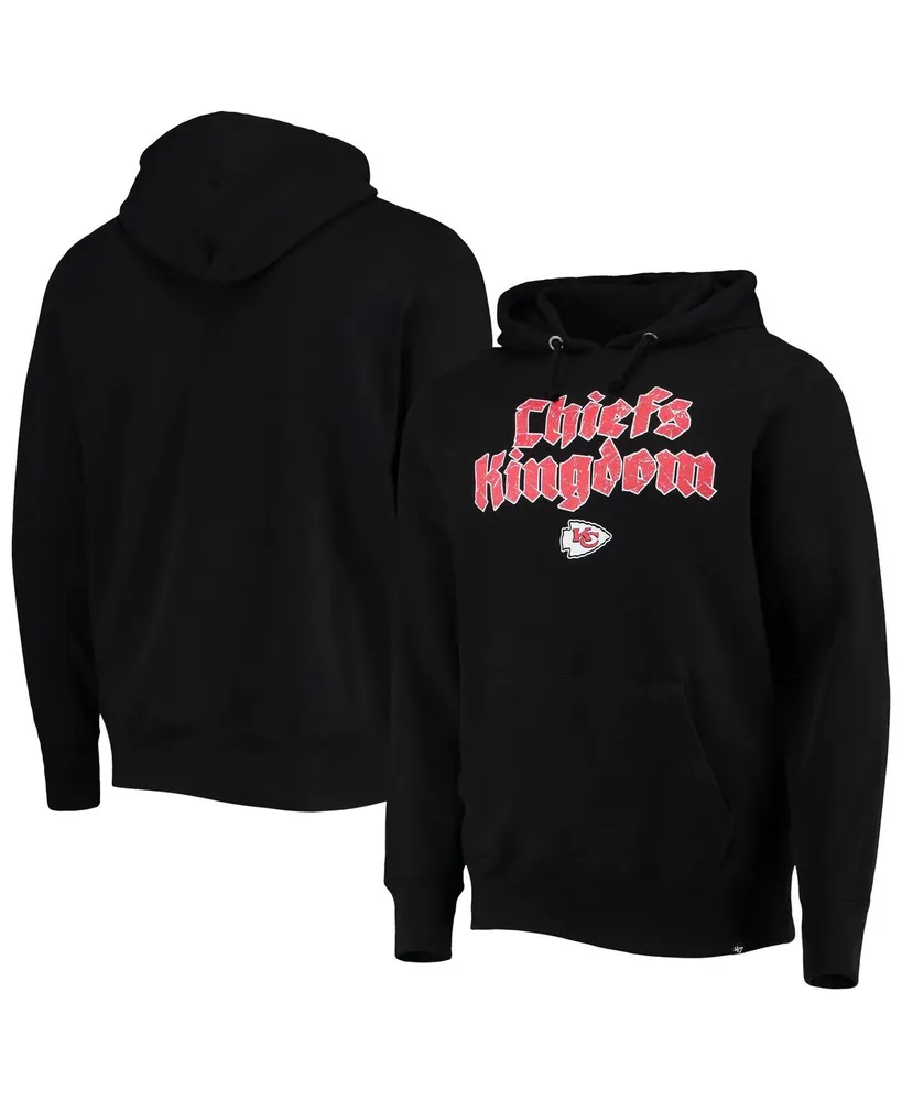 Men's '47 Brand Black Kansas City Chiefs Wordmark Regional Headline Pullover Hoodie