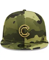 Men's New Era Camo Chicago Cubs 2022 Armed Forces Day 9FIFTY Snapback Adjustable Hat