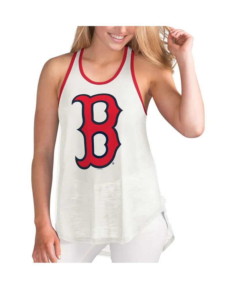 Women's G-iii 4Her by Carl Banks White Boston Red Sox Tater Racerback Tank Top