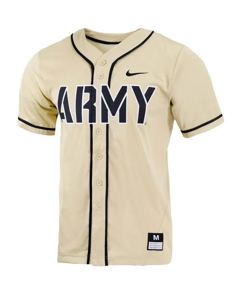 Men's Nike Gold Army Black Knights Replica Full-Button Baseball Jersey