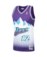 Men's Mitchell & Ness John Stockton Purple Utah Jazz 1996-97 Hardwood Classics Swingman Player Jersey