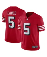 Men's Nike Trey Lance Scarlet San Francisco 49ers Alternate Vapor Limited Jersey