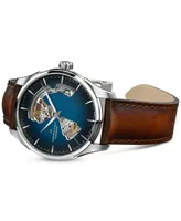 Hamilton Men's Automatic Jazzmaster Open Heart Smoked Stainless Steel Strap Watch 40mm