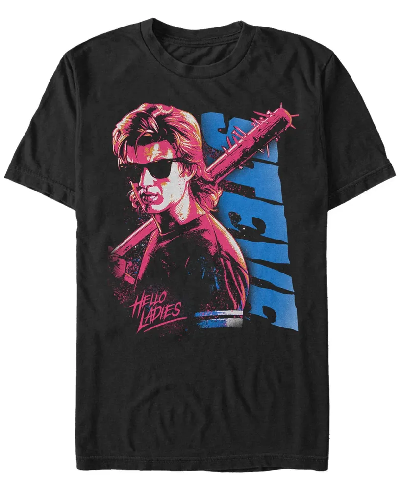 Men's Stranger Things Splatterpunk Steve Short Sleeve T-shirt