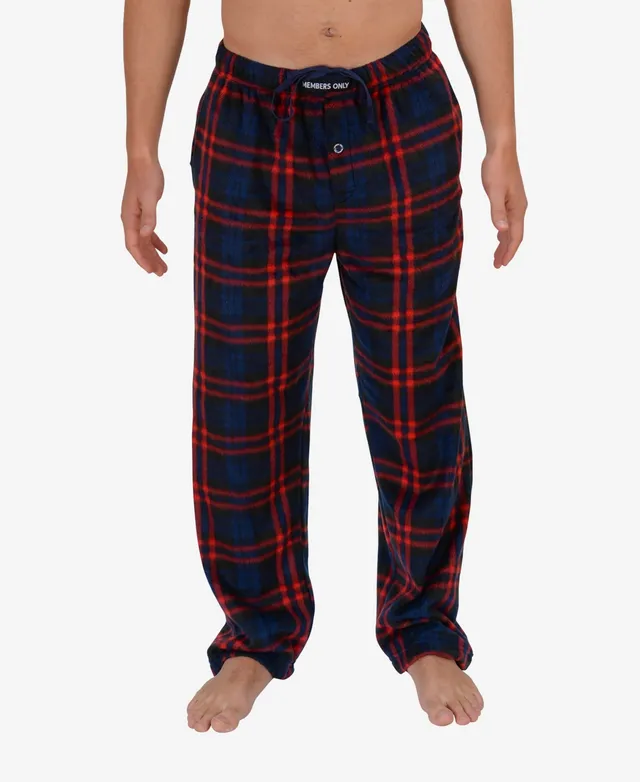 Members Only Men's Flannel Jogger Sleep Pant With Two Side Pockets