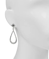 Patricia Nash Silver-Tone Floret & Tear-Shape Drop Earrings