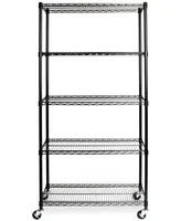 Seville Classics UltraDurable Commercial-Grade 5-Tier Nsf Wire Shelving with Wheels