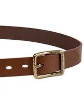 Levi's Women's Hammered Center Bar Buckle Casual Leather Belt