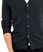 Club Room Men's Cashmere V-Neck Cardigan, Created for Macy's