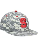 Men's adidas Camo Nc State Wolfpack Gray Undervisor On-Field Baseball Fitted Hat