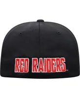 Men's Top of the World Black Texas Tech Red Raiders Reflex Logo Flex Hat