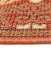 Liora Manne' Patio Suzani Diamonds 3'3" x 4'11" Outdoor Area Rug