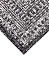 Liora Manne' Malibu Etched Border 7'10" x 9'10" Outdoor Area Rug