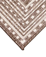 Liora Manne' Malibu Etched Border 8'10" x 11'9" Outdoor Area Rug