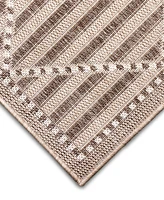 Liora Manne' Malibu Checker Diamond 1'11" x 7'6" Runner Outdoor Area Rug